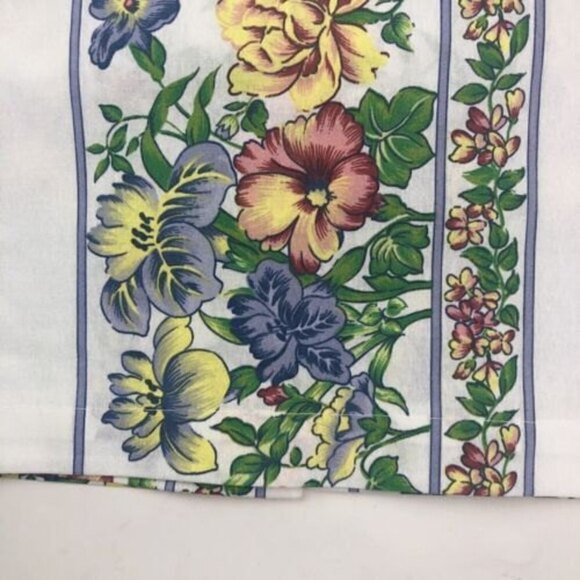 April Cornell Iris Floral Window Valance rod pocket 18 x 50 cottage country - Picture 4 of 6